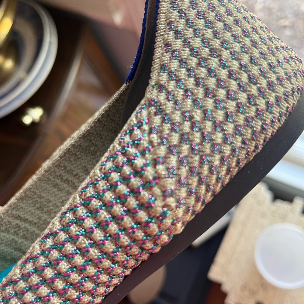 Rothy’s Size 10, The Point, Metallic Print (Pink … - image 3